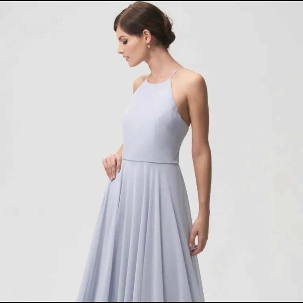 Jenny yoo  Kayla chiffon bridesmaid dress Whisper Blue